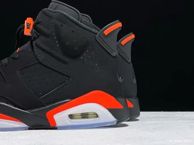 1st Kicks Shoes Air OG 384664-060 Jordan 6 Retro Infrared Black 0525
